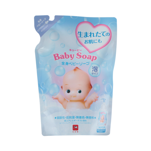COW 牛乳石鹼共進社 嬰兒牛奶泡沫沐浴乳  替換裝 350ml