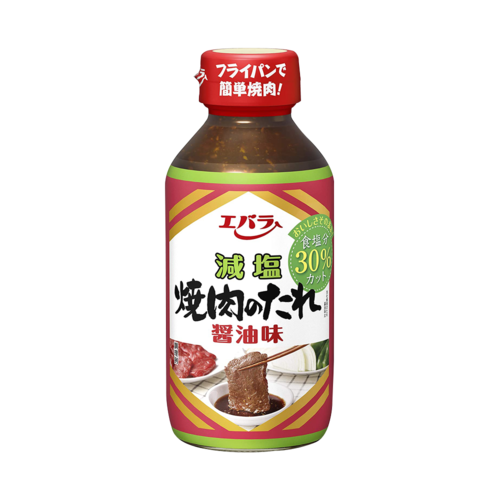 EBARA食品 醬油味減鹽健康烤肉調味料 290g/瓶