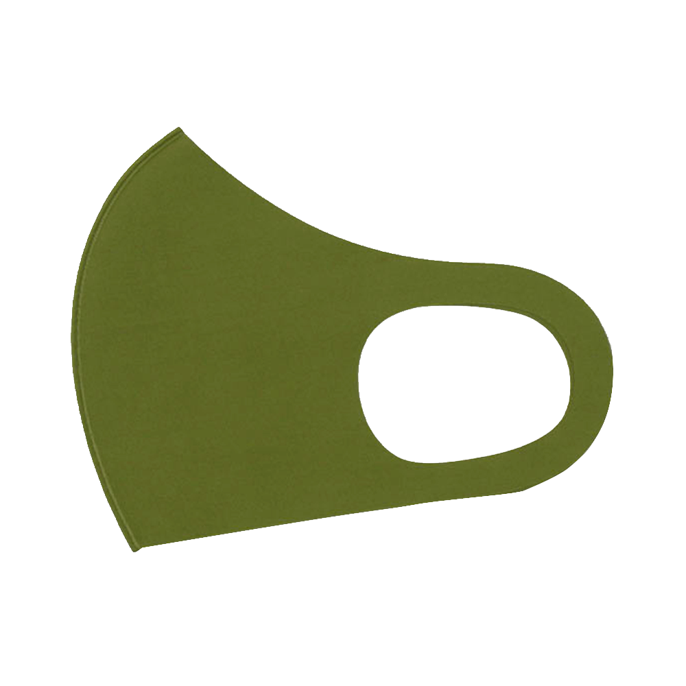 BABYDOLL 3片裝彩色個性防塵透氣口罩5422 卡其綠 S（成人小號款）