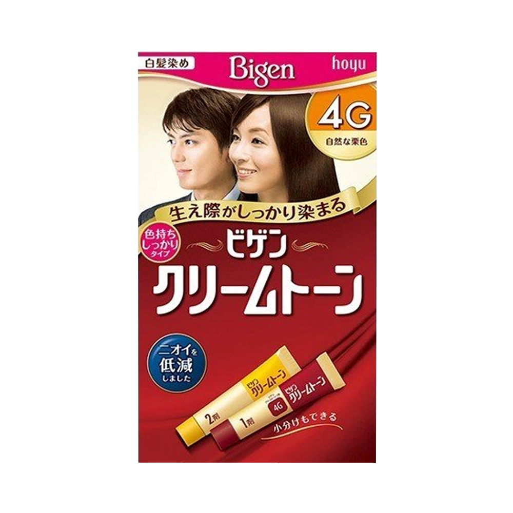 BIGEN 美源 深層滲透髮色持久染髮膏 #4G（自然栗色）兩盒裝