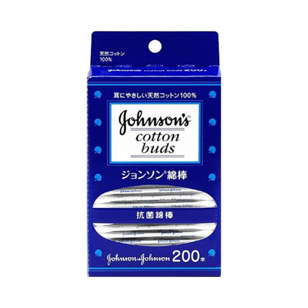 Johnson&Johnson 強生 天然抑菌棉棒 200根