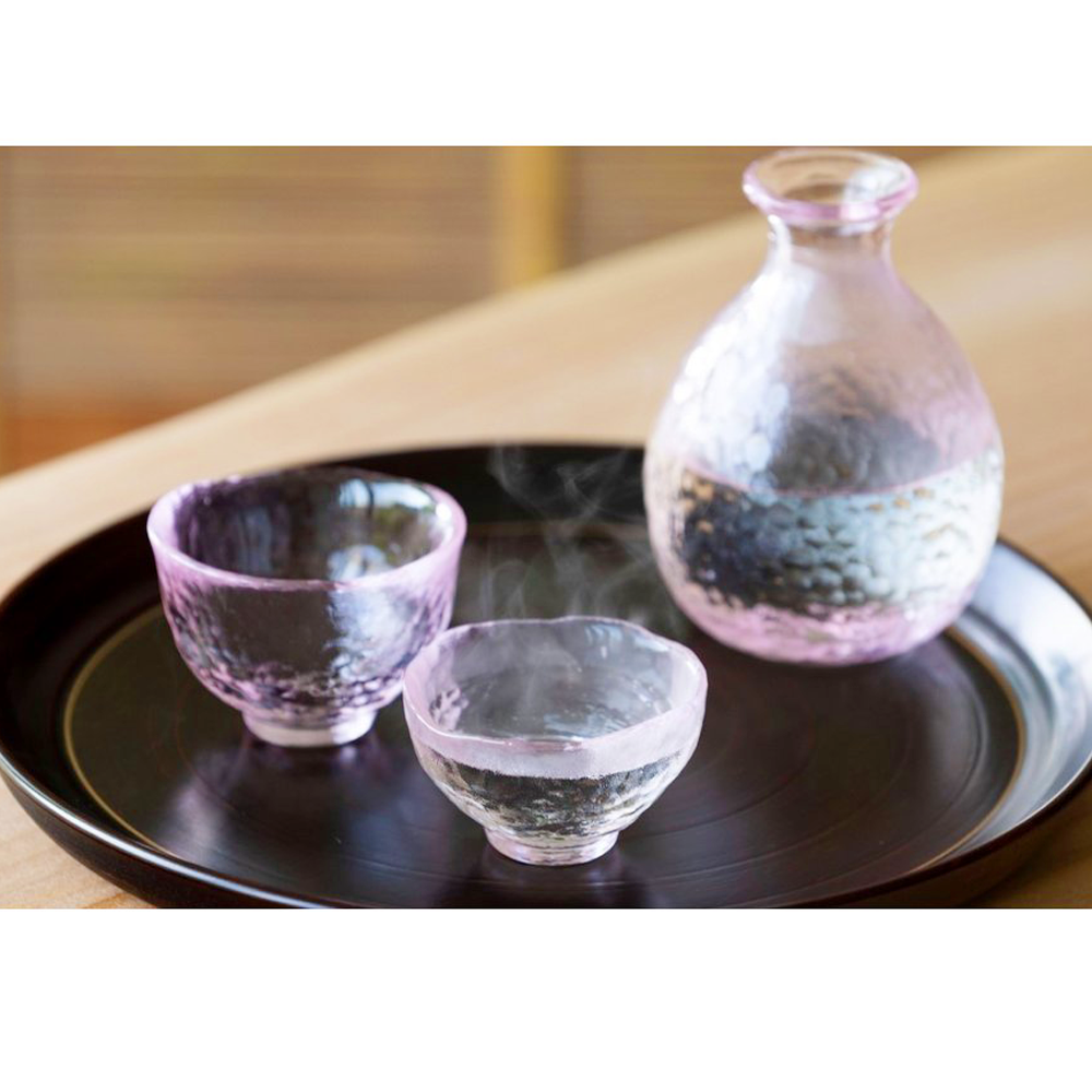 ISHIZUKA GLASS 石塚硝子 津輕玻璃耐熱櫻花清酒杯F79459 小號 1個