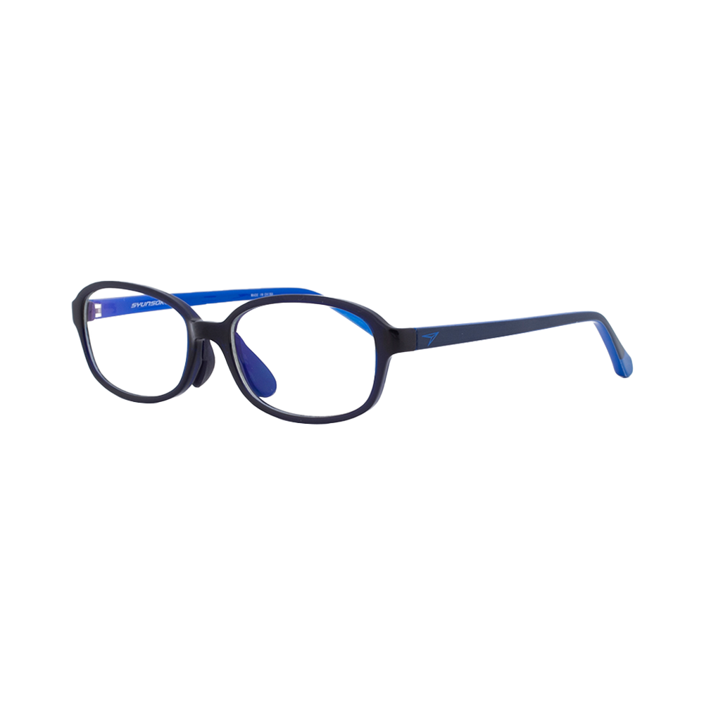 瞬足 高級感輕巧柔軟防藍光眼鏡SY-9004 透明海軍藍&藍色