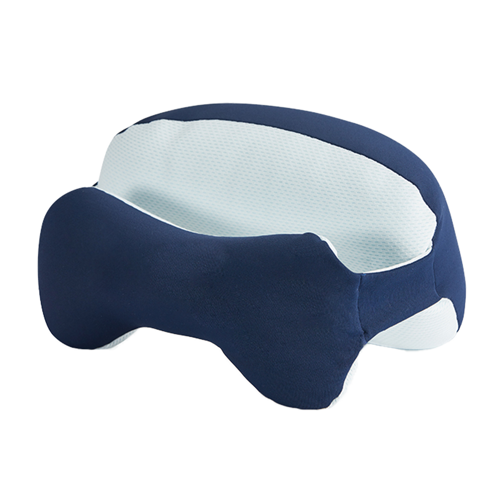 王樣 OSAMASERIES 微珠填充國王眼罩頸枕一體多用枕 約長25×寬13cm 藏藍色