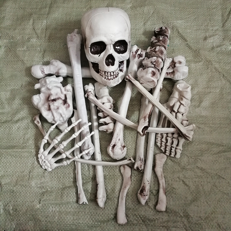 萬聖節骷髏骨架酒吧密室逃脱恐怖裝飾道具仿真人體骨骼套裝散骨頭
