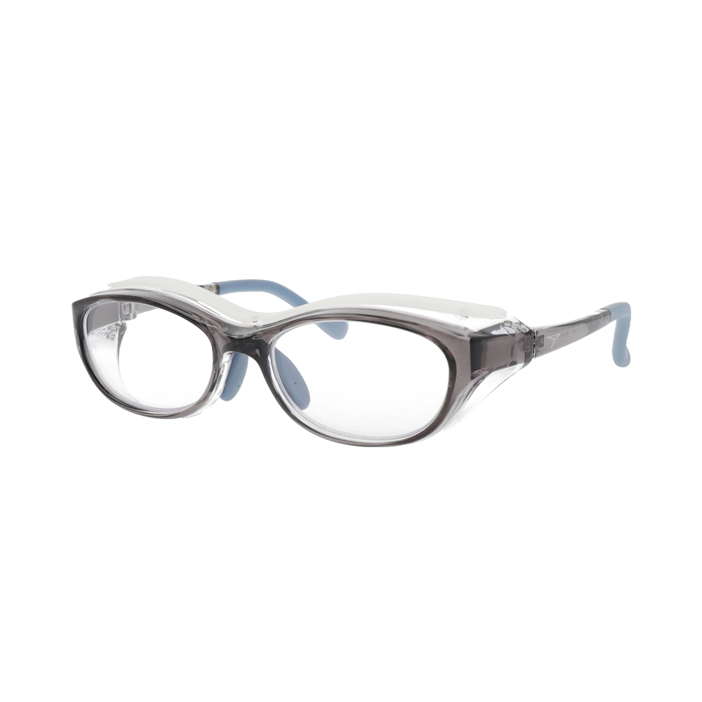 瞬足 時尚百搭簡約防花粉眼鏡SY-5001 透明灰 兒童款 小號