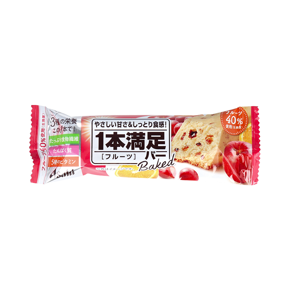 Asahi 朝日 1本滿足Bar 香甜烤水果纖維棒 40g