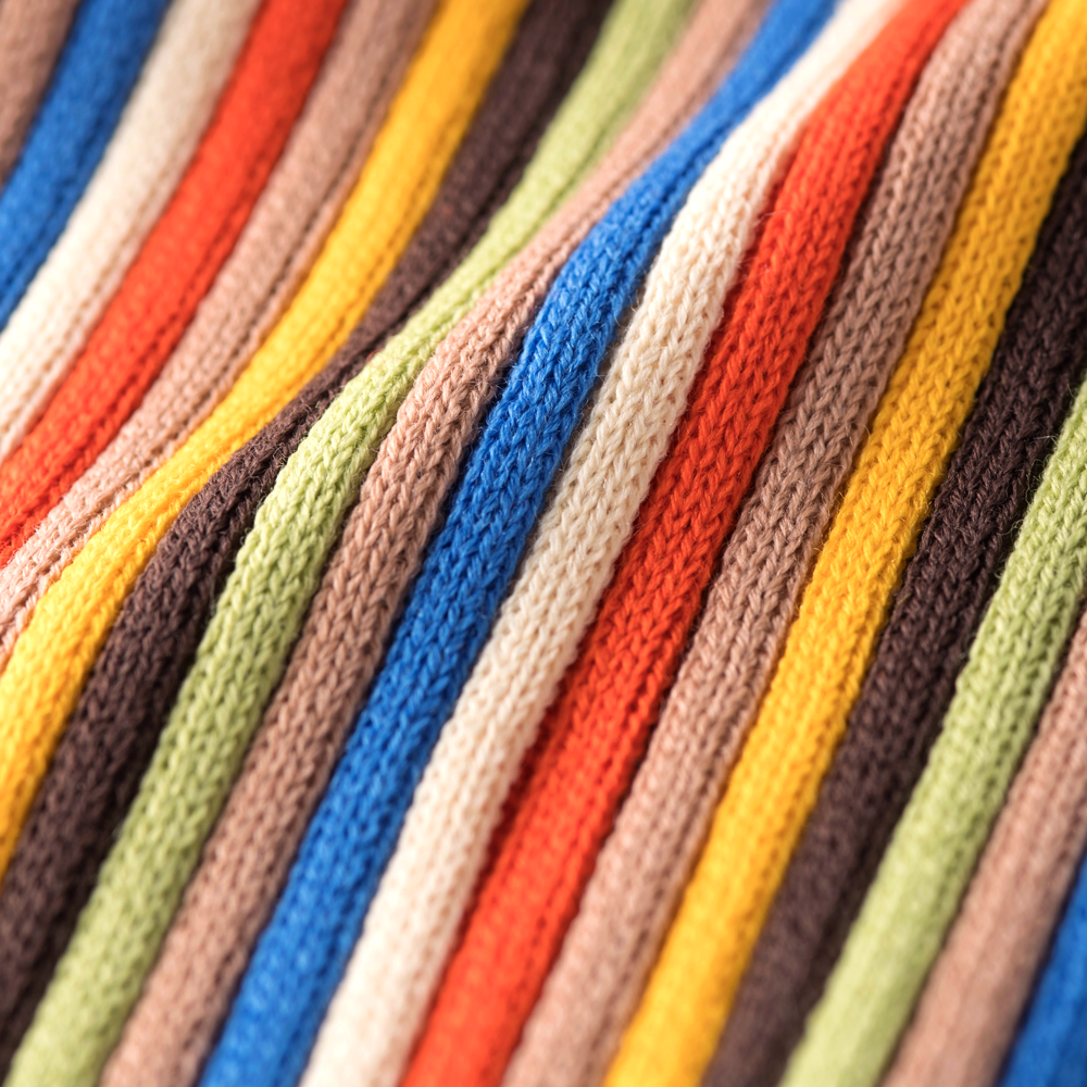 KNITTING INN 羊毛混紡羅紋編織圍巾 寬約15cm×長約190cm 橙色系