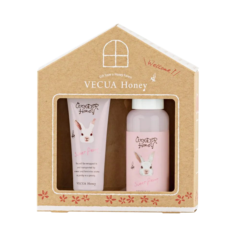 VECUA Honey WONDER Honey 森林的禮物 護手霜&身體乳禮盒套裝 甜美芍藥 1套
