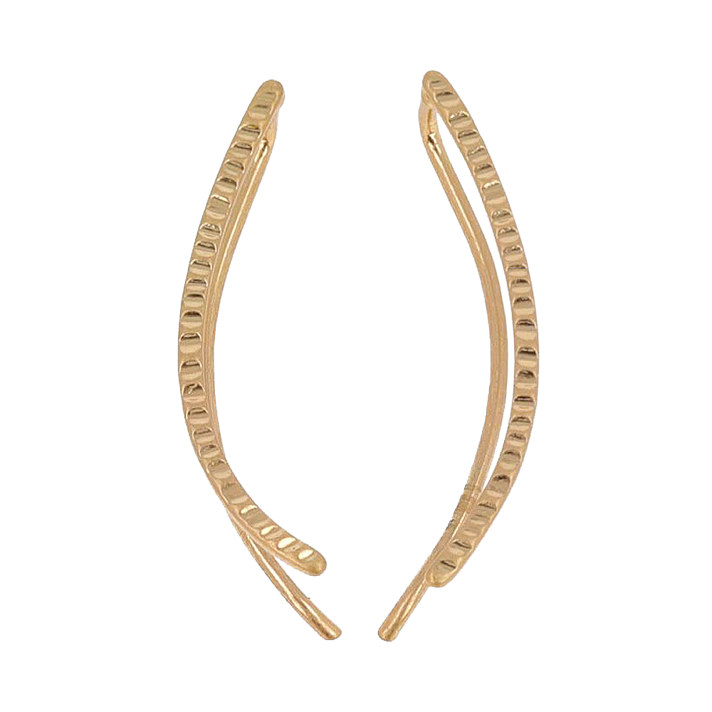 OSEWAYA 世話屋 線形簡約復古一體式耳環 LNPC0613-1 金色
