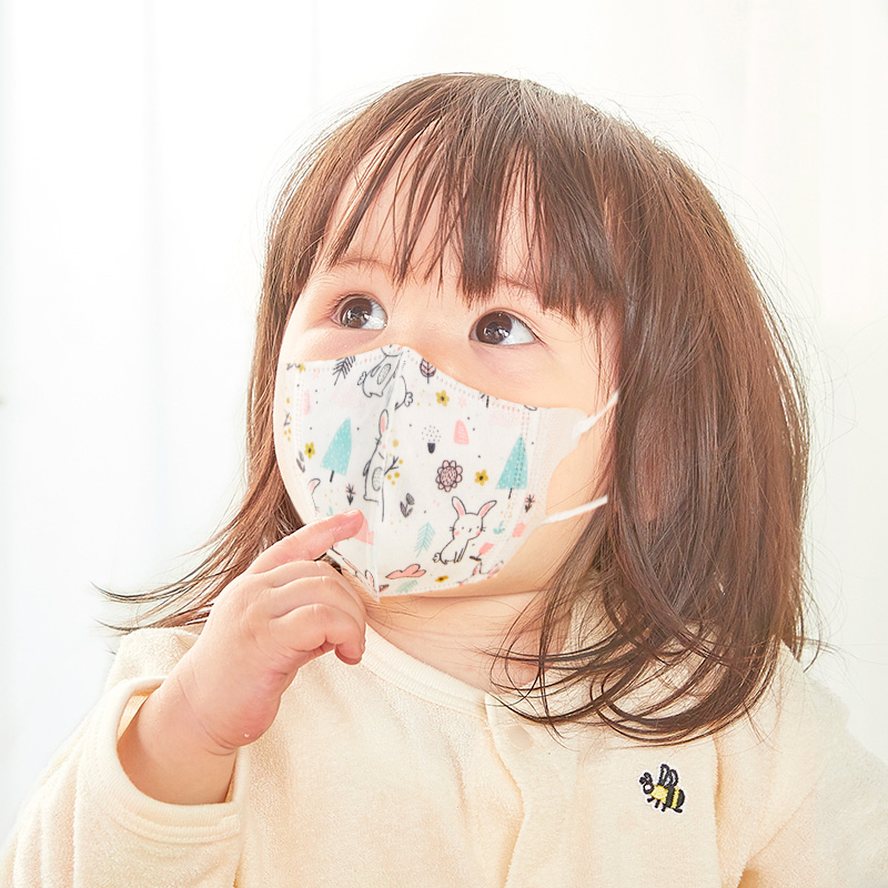 日本greennose綠鼻子兒童口罩4歲以上 兔子 寶寶專用立體透氣正品