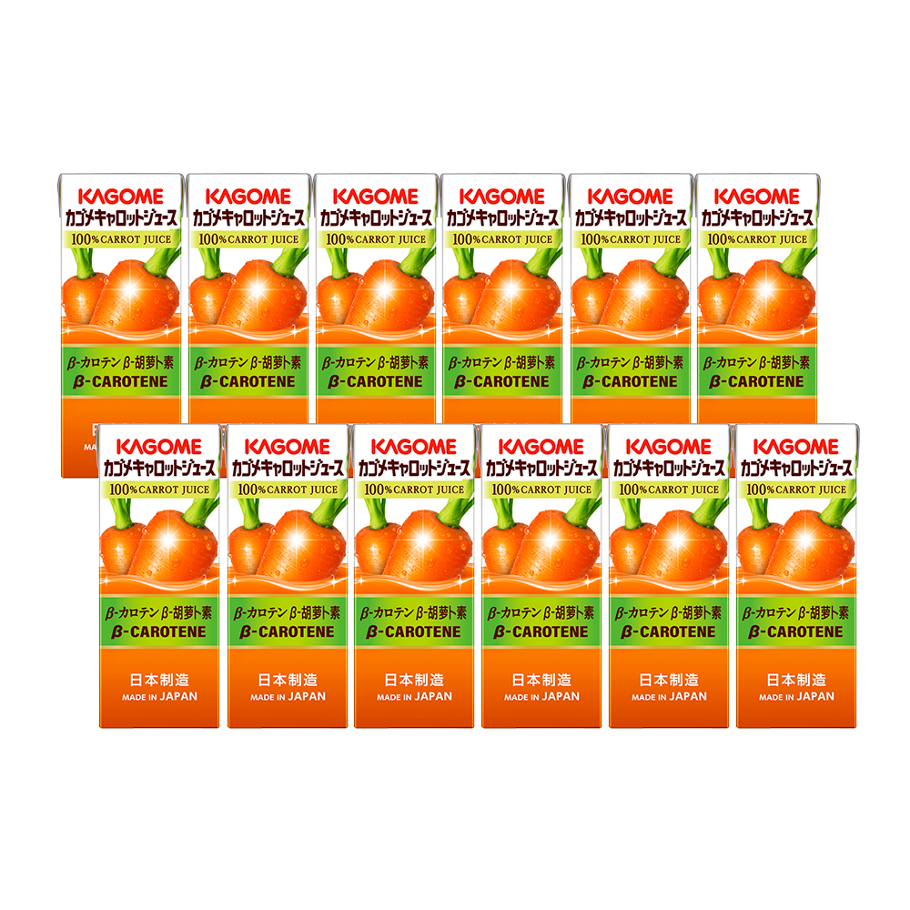 KAGOME 可果美 天然胡蘿蔔汁 200ml×12盒