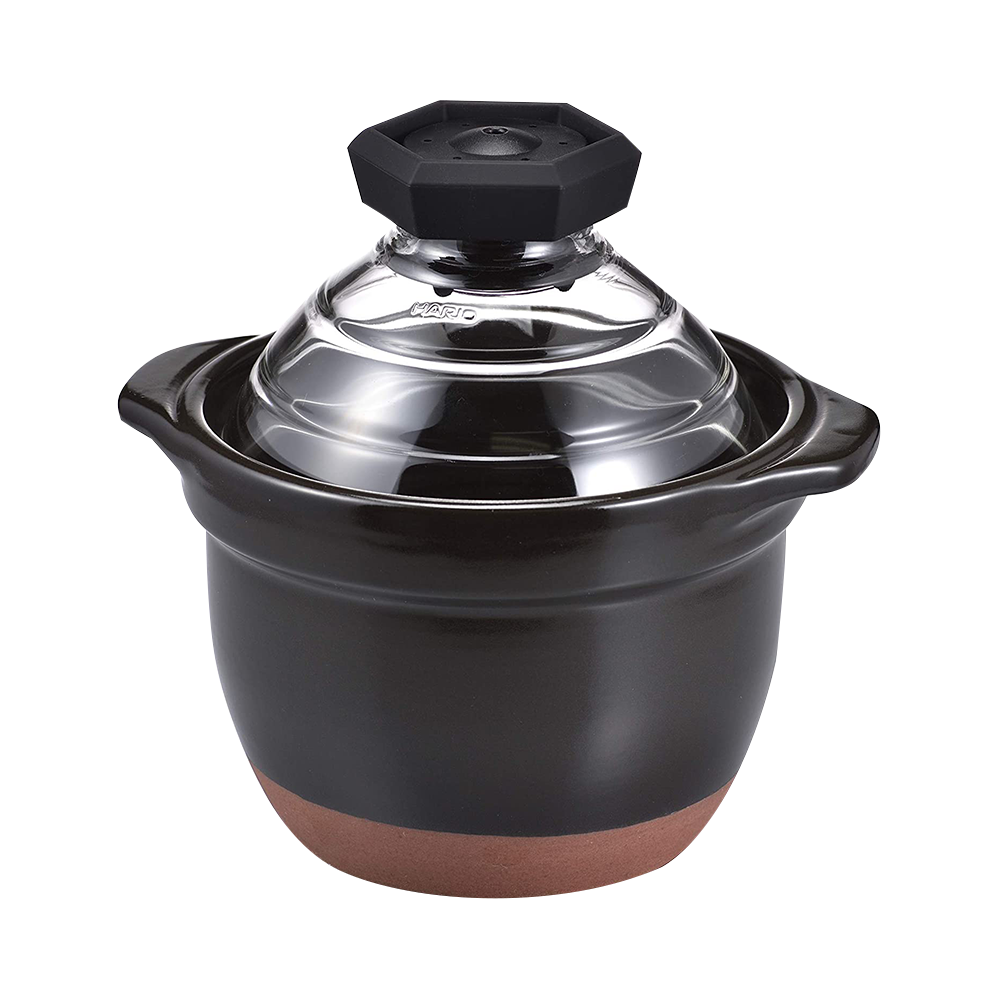 HARIO 玻璃鍋蓋耐熱陶瓷煮飯鍋  GNR-150-B 1～2人份