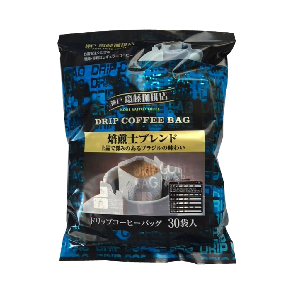 神户haikara 齊藤咖啡店焙煎士深煎巴西風味掛耳咖啡 30包 210g/袋