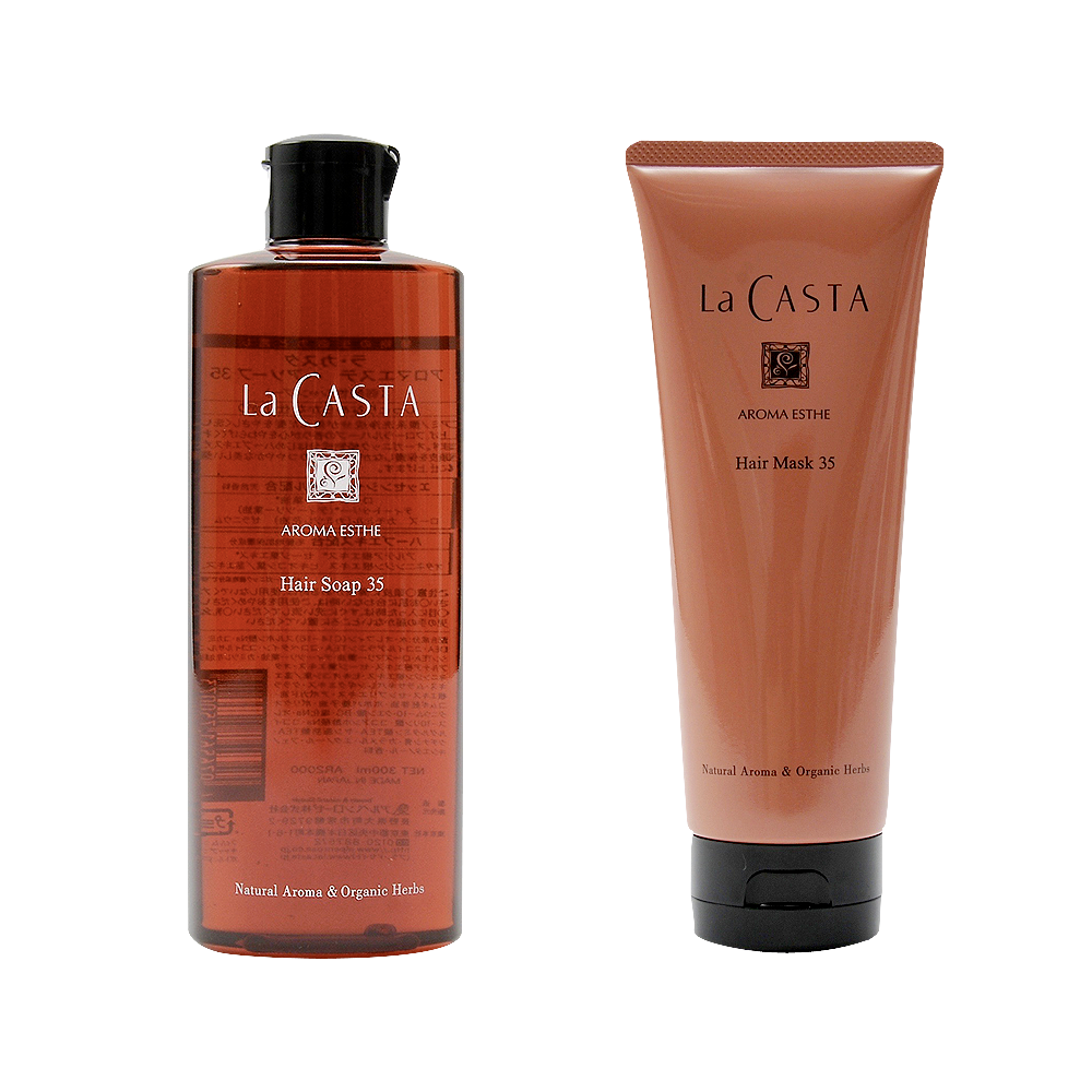 La CASTA Aroma Esthe 植物成分柔順光澤洗護髮35號套裝 滋潤柔順修護型