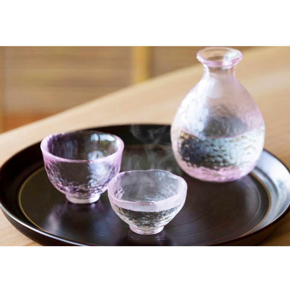 ISHIZUKA GLASS 石塚硝子 津輕玻璃耐熱櫻花清酒杯F79460 大號 1個
