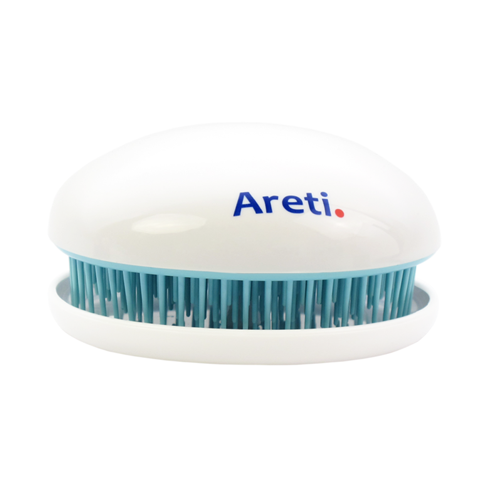 Areti 頭皮按摩便攜魔法美髮直髮梳 a676SUI  淺藍色