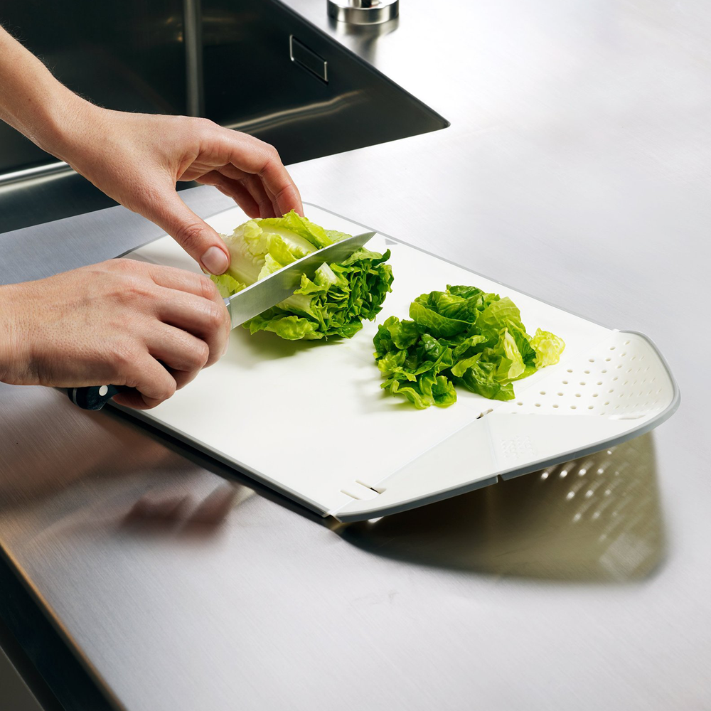 Joseph Joseph 創意防滑切菜洗菜兩用可摺疊菜板 白色