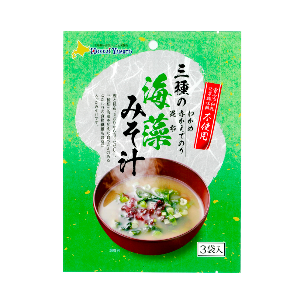 HOKKAI YAMATO 北海大和 3種海藻營養濃縮味噌湯 8.3g×3袋