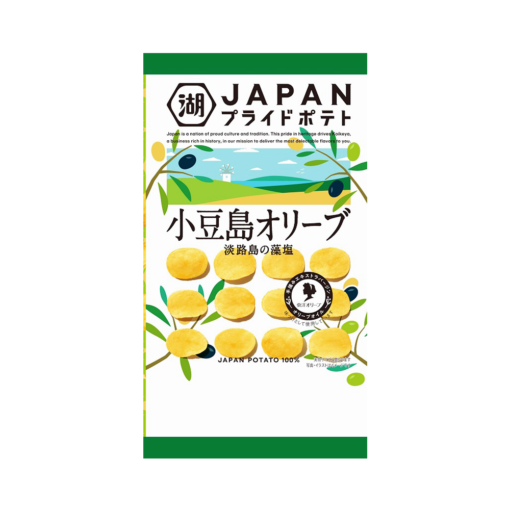 KOIKEYA 湖池屋 JAPAN PRIDE PATATO 小豆島橄欖味薯片 58g