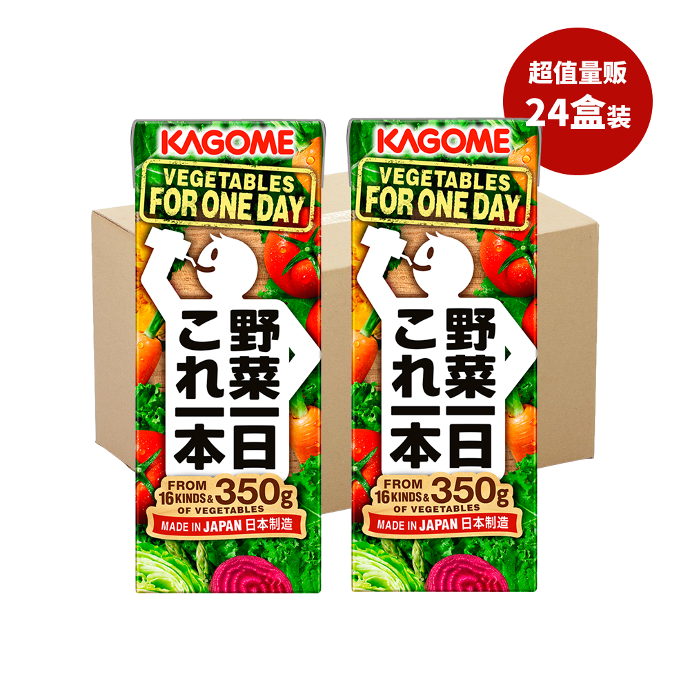 KAGOME 可果美 野菜一日果蔬汁 200ml×24盒