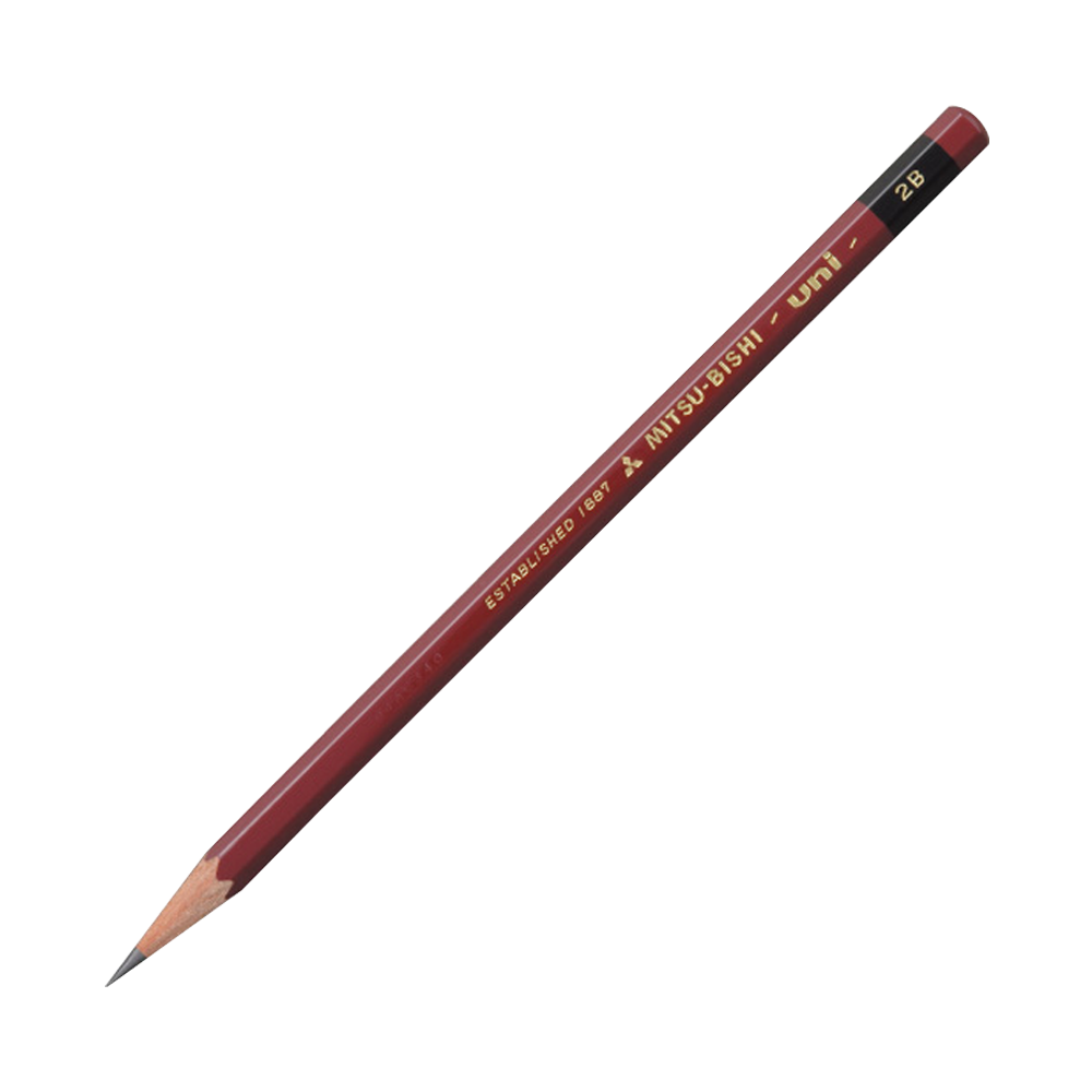 UNI 三菱鉛筆 Uni 不易折經典鉛筆 2B 1打（12支）