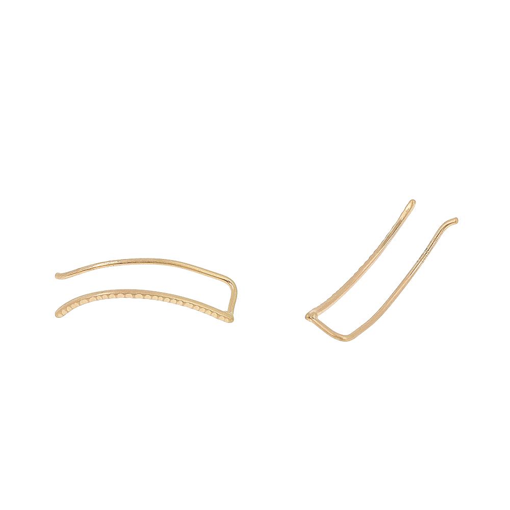 OSEWAYA 世話屋 線形簡約復古一體式耳環 LNPC0613-1 金色