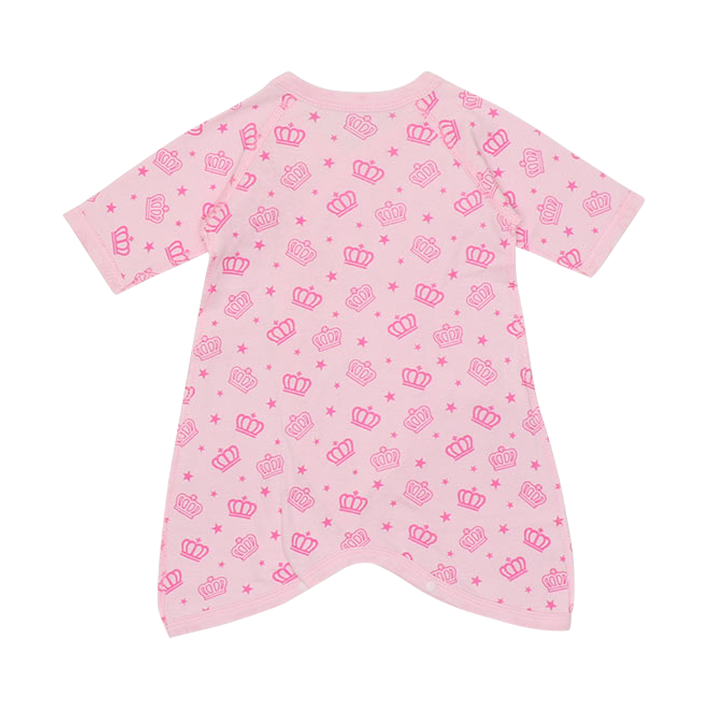 BABYDOLL 可愛舒適嬰兒連體衣4836 F（50-60cm） 粉色 王冠圖案