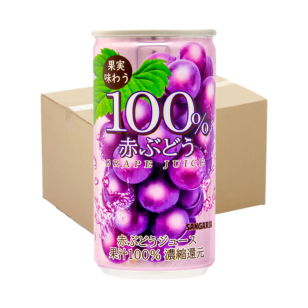 SANGARIA 桑格利亞 樂享清甜果香100%紅葡萄果汁 190g×30罐