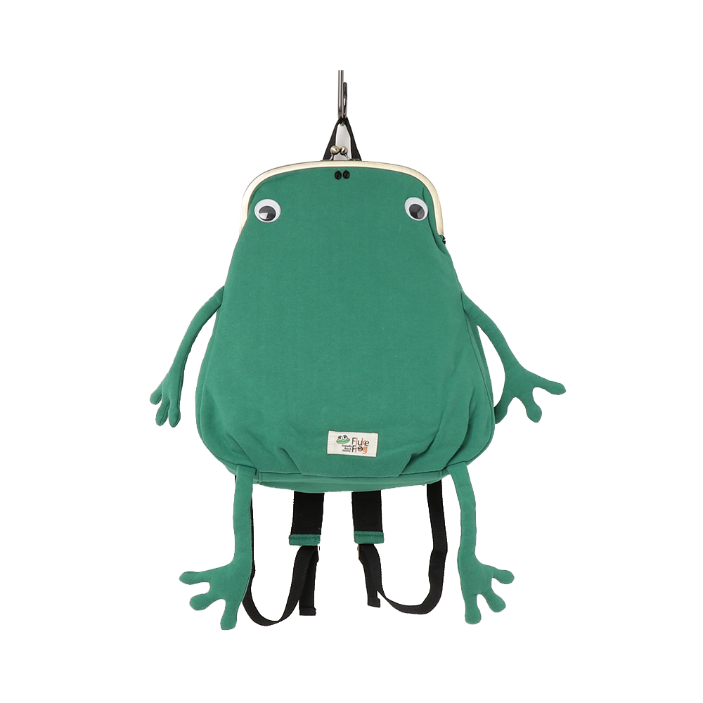 gym master Fluke Frog系列可愛青蛙口金雙肩揹包 綠色 G321357