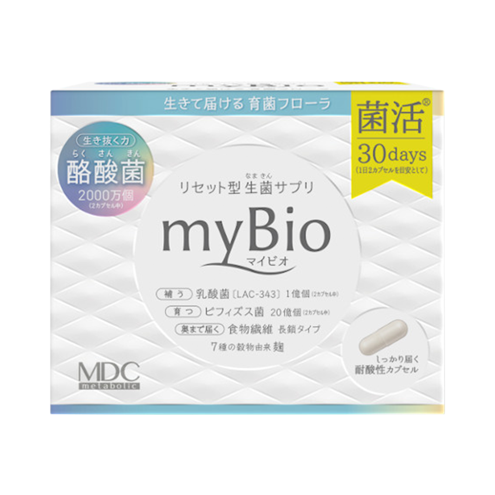 METABOLIC myBio 活菌膳食纖維清爽身體益生元膠囊 30日量 60粒