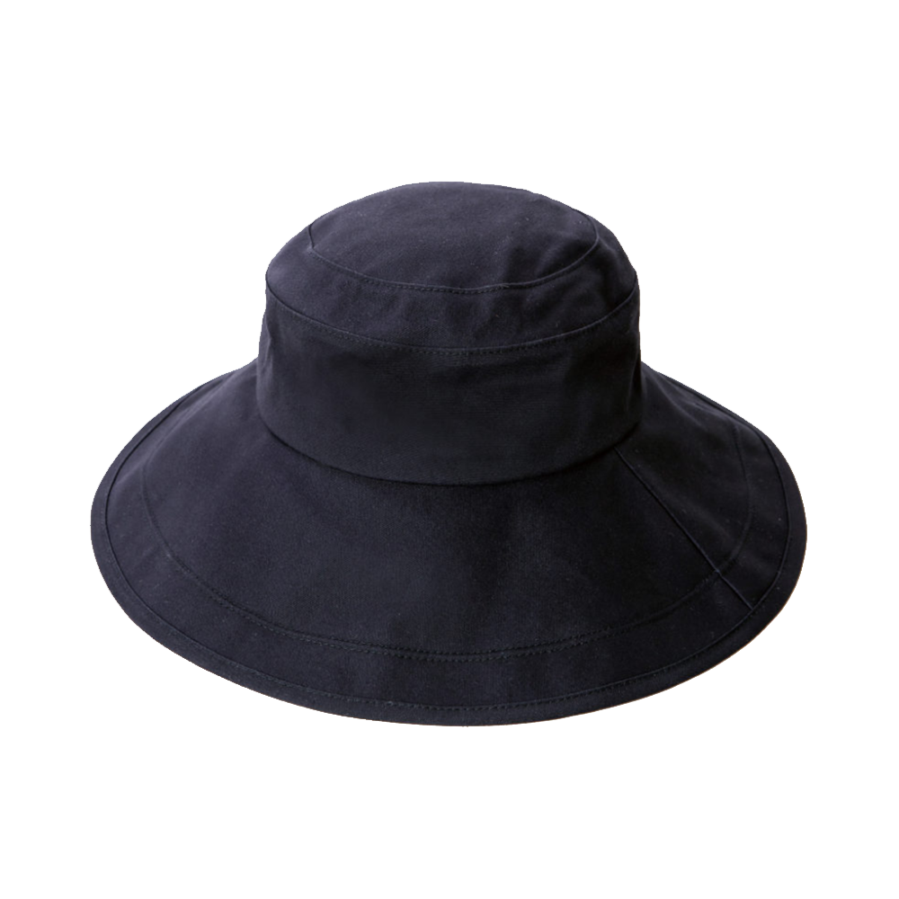 COGIT PRECIOUS UV 純棉隔熱遮光寬檐防曬帽 黑色 適用頭圍56～58cm