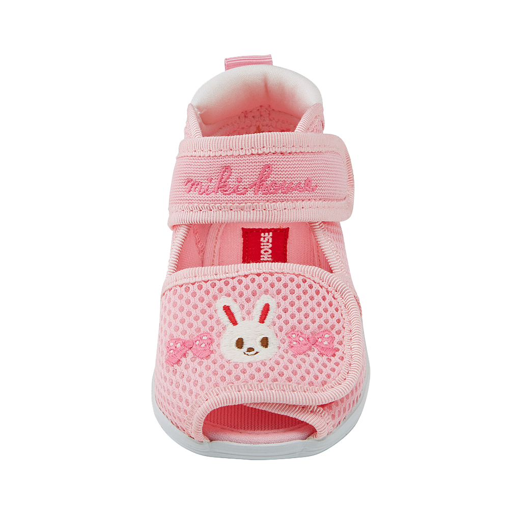 MIKIHOUSE 雙層網布舒適透氣二段寶寶涼鞋 粉紅色