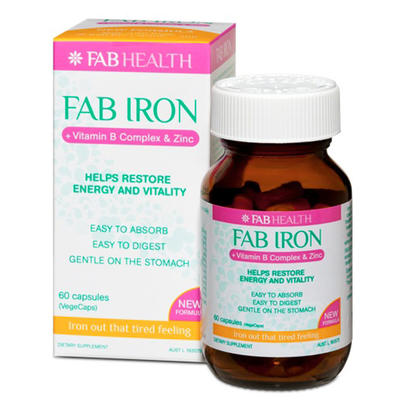 Fab Iron 鋅＋維生素B群補鐵片（適用於女性）60片