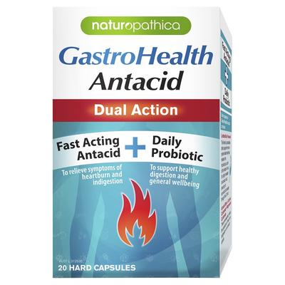 Naturopathica GastroHealth 益生菌健胃膠囊 20粒（緩解胃灼熱，消化不良和胃酸）