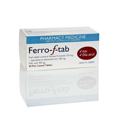 Ferro-f-tab 含鐵葉酸 60粒