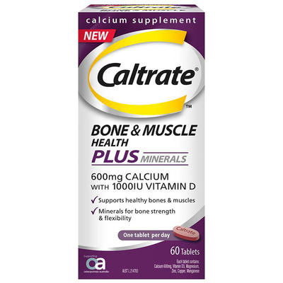 Caltrate鈣爾奇骨骼肌肉健康加礦物質鈣片 60片