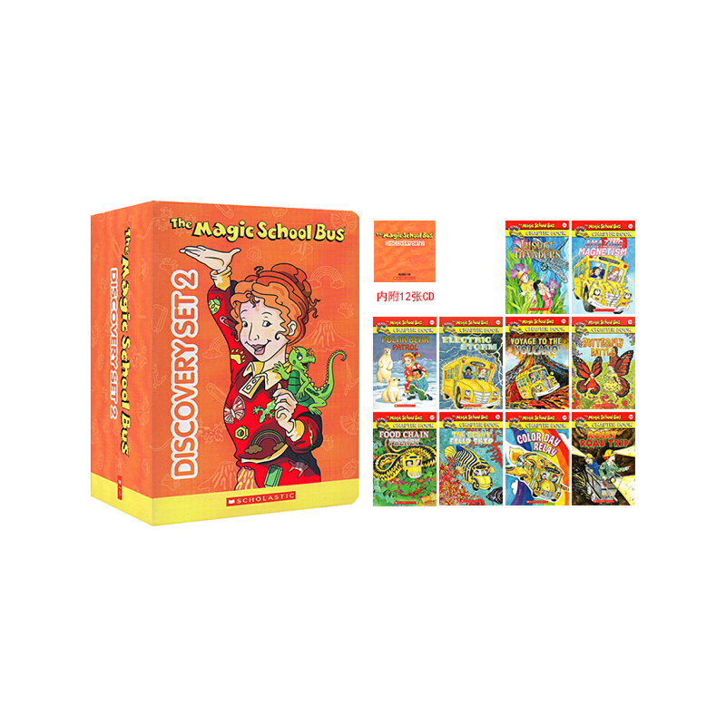 英文原版 Magic School Bus 神奇校車系列 1-20冊 附20冊CD 兒童小説科普橋樑章節書 英語有聲讀物