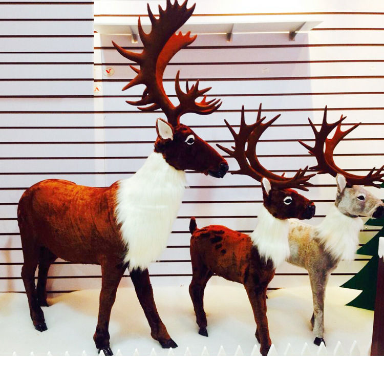 大型聖誕馴鹿糜鹿梅花鹿鹿 場景道具工藝品擺件裝飾品