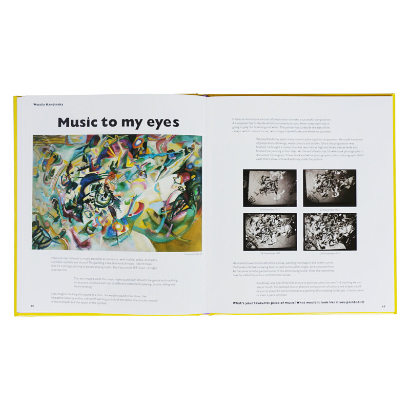 英文原版 The Art Book for Children 給孩子的藝術書 兒童藝術啟蒙精裝繪本 Yellow Book 大開本 Herve Tullet 成長親子讀物