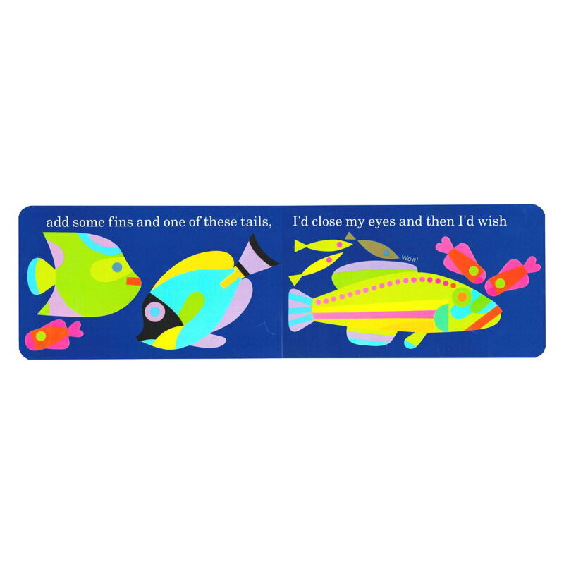 #Fish Eyes 英文原版 我想變成彩色魚 低幼數學早教啟蒙繪本Color zoo同作者 趣味洞洞書