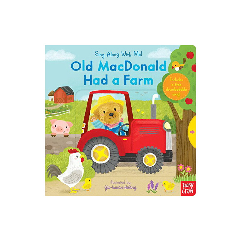 Old MacDonald Had a Farm 英文原版兒歌童謠繪本 Sing Along With Me 系列 經典幼兒啟蒙英語兒歌 紙板機關操作拉拉書