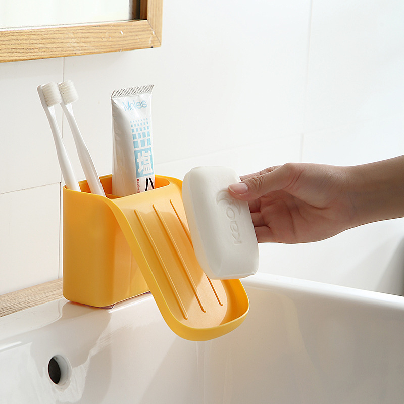 創意款多功能可瀝水肥皂盒衞生間免打孔