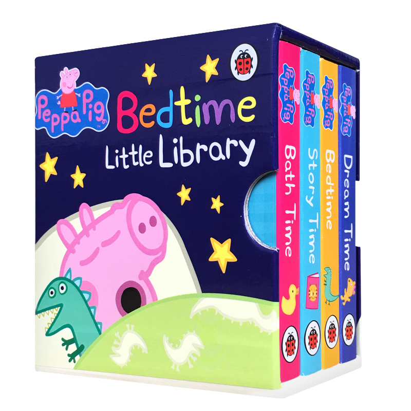 Peppa Pig Bedtime Little Library小豬佩奇4冊 Thomas and Friends Pocket Library 托馬斯與朋友6冊英文原版繪本手掌書紙板2盒