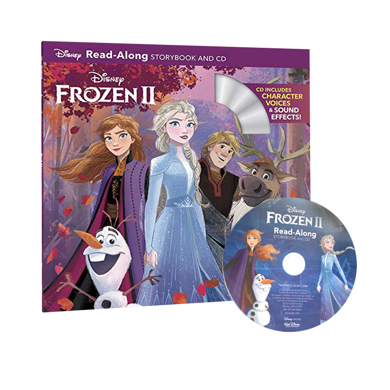 冰雪奇緣2 英文原版繪本 暗影森林 Frozen 2 Read-Along Storybook 繪本故事書帶CD迪士尼 兒童有聲讀物 艾莎安娜