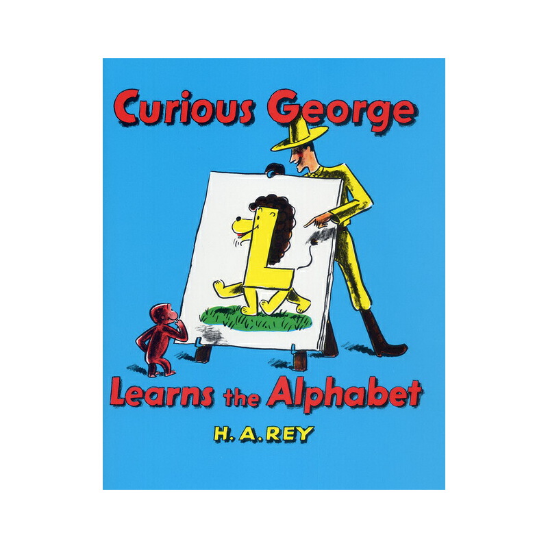 廖彩杏英文原版繪本 Curious George Learns the Alphabet 書單好奇喬治猴學字母 H. A. Rey