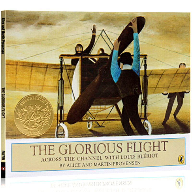英文原版 The Glorious Flight 榮耀的飛行 凱迪克大獎 交通工具 英語學習圖畫繪本 路易·布萊里奧 飛越英吉利海峽