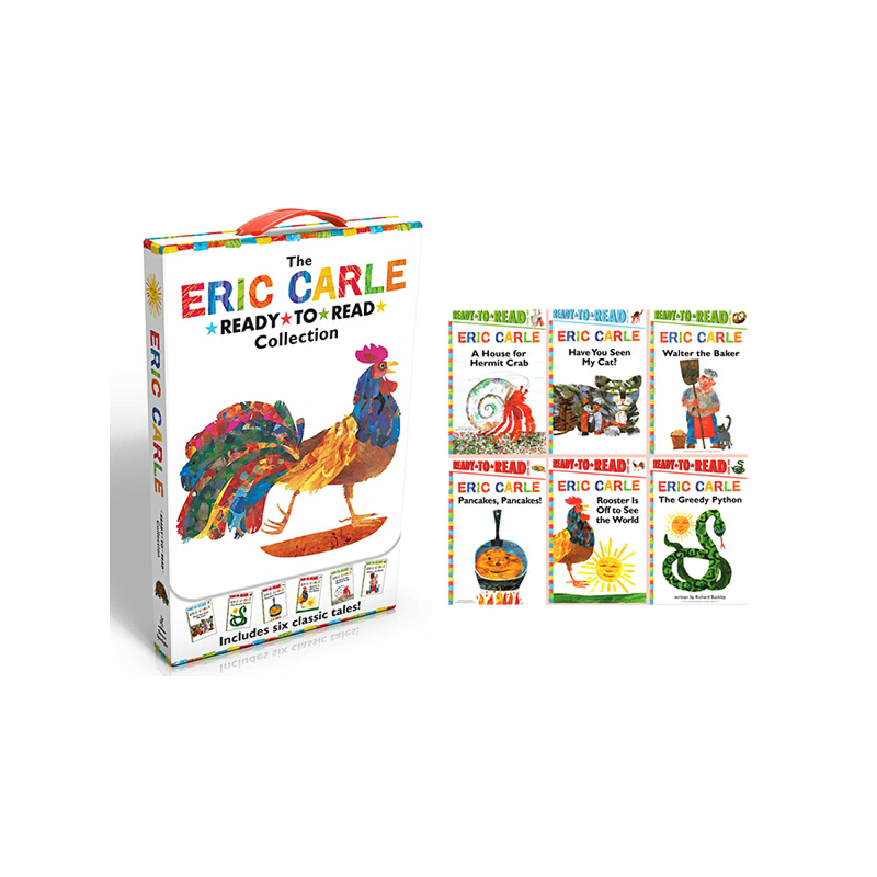 艾瑞卡爾爺爺 英文原版繪本 The Eric Carle Ready-to-Read Collection 6冊盒裝 分級讀物 啟蒙閲讀