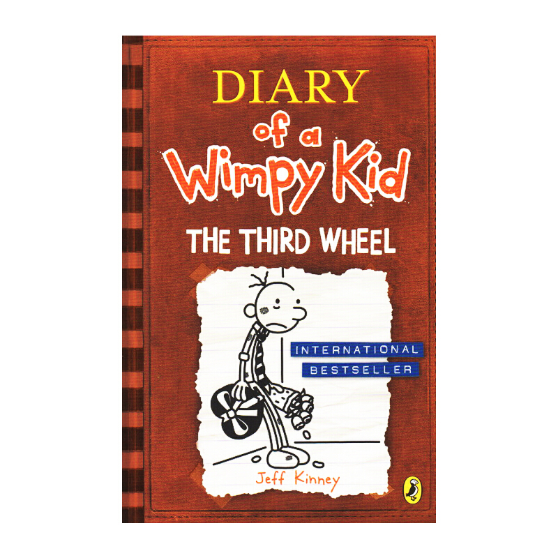 小屁孩日記#7 Diary of a Wimpy Kid The Third Wheel 小鬼日記 英文原版小説 兒童章節橋樑書 幽默漫畫故事書 7-12歲 Jeff Kinney