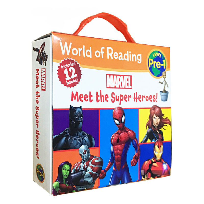 現貨 英文原版繪本 World of Reading Marvel Meet the Super Heroes 12冊禮盒裝 漫威超級英雄初級分級讀物圖畫書 Pre-Level 1